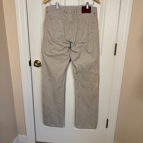 Robert Graham Pants Size Mens 33 Tan Khaki Classic Yates Straight Causal Bottoms - Picture 2 of 8